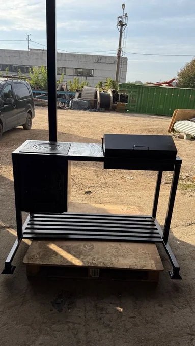 Grătar cu coș și poliță inferioară A-002 — GNV METAL