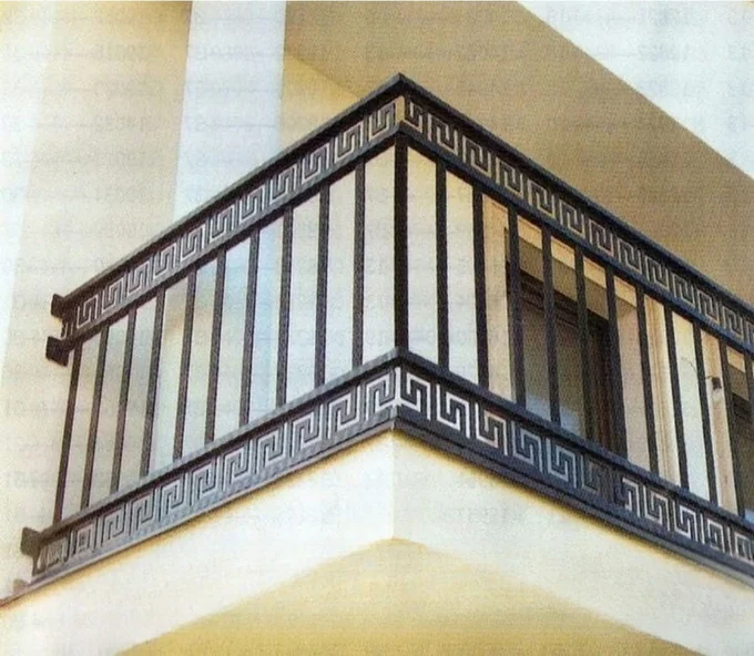 Balustradă de colț cu bordură dublă B-017 — GNV METAL