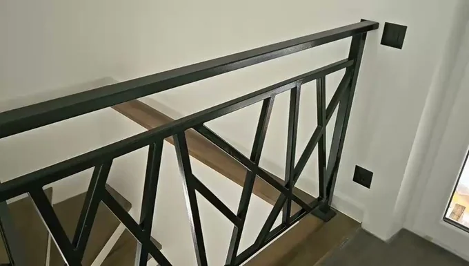 Balustradă interioară cu desen geometric frânt B-051 — GNV METAL