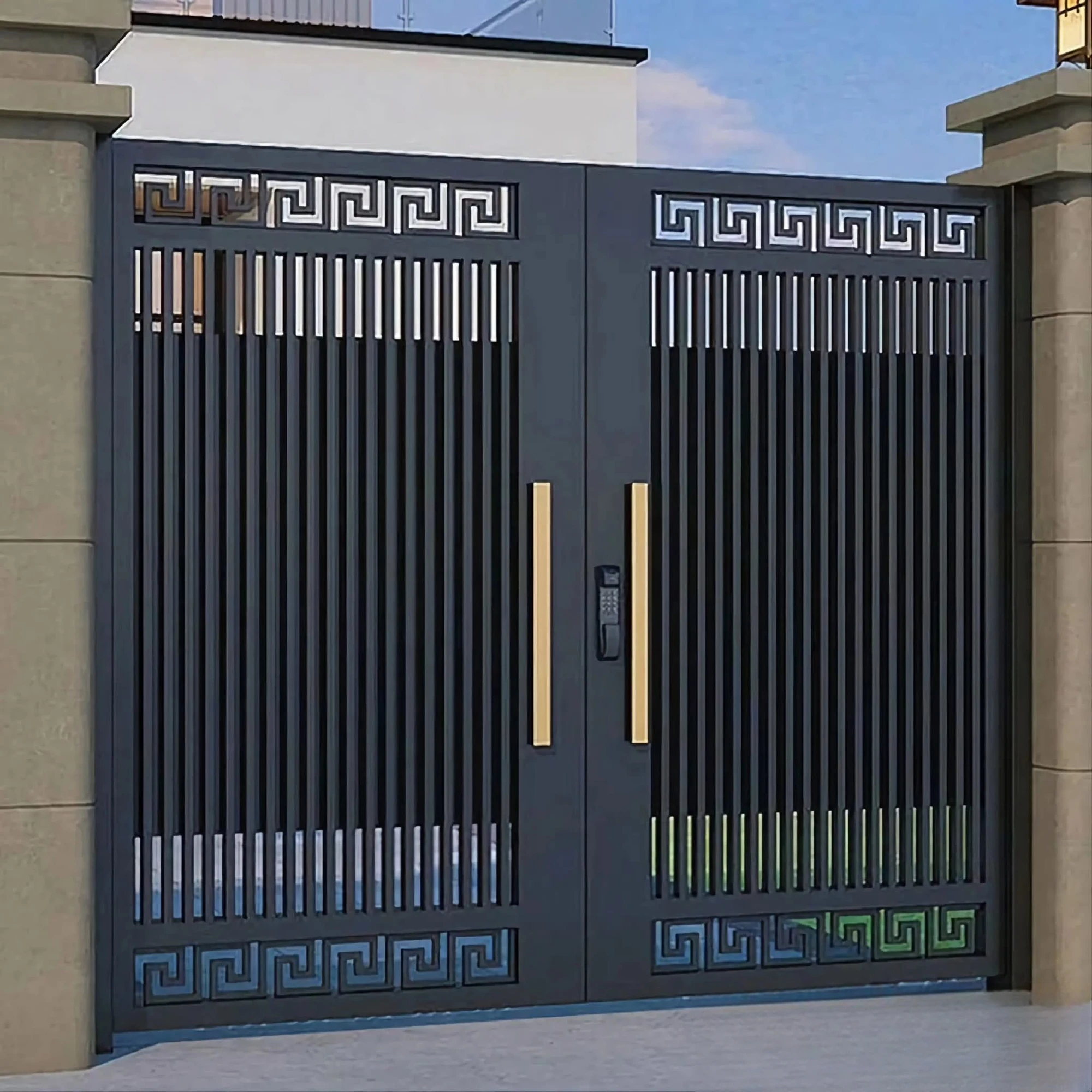 Poartă cu bare dese, meandru și mânere lungi P-029 — GNV METAL
